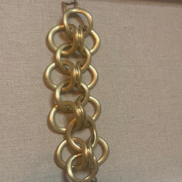 Stella & Dot Jewelry - Stella and Dot vintage chunky Link Bracelet antiqued brushed Gold Tone.